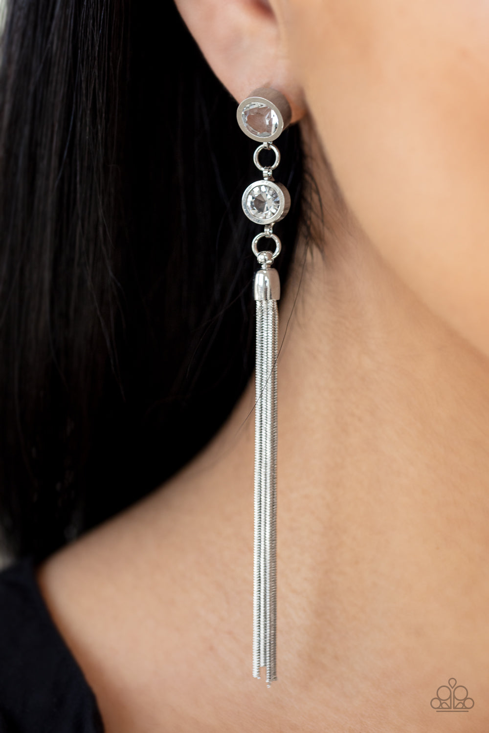Tassel Twinkle White Earring