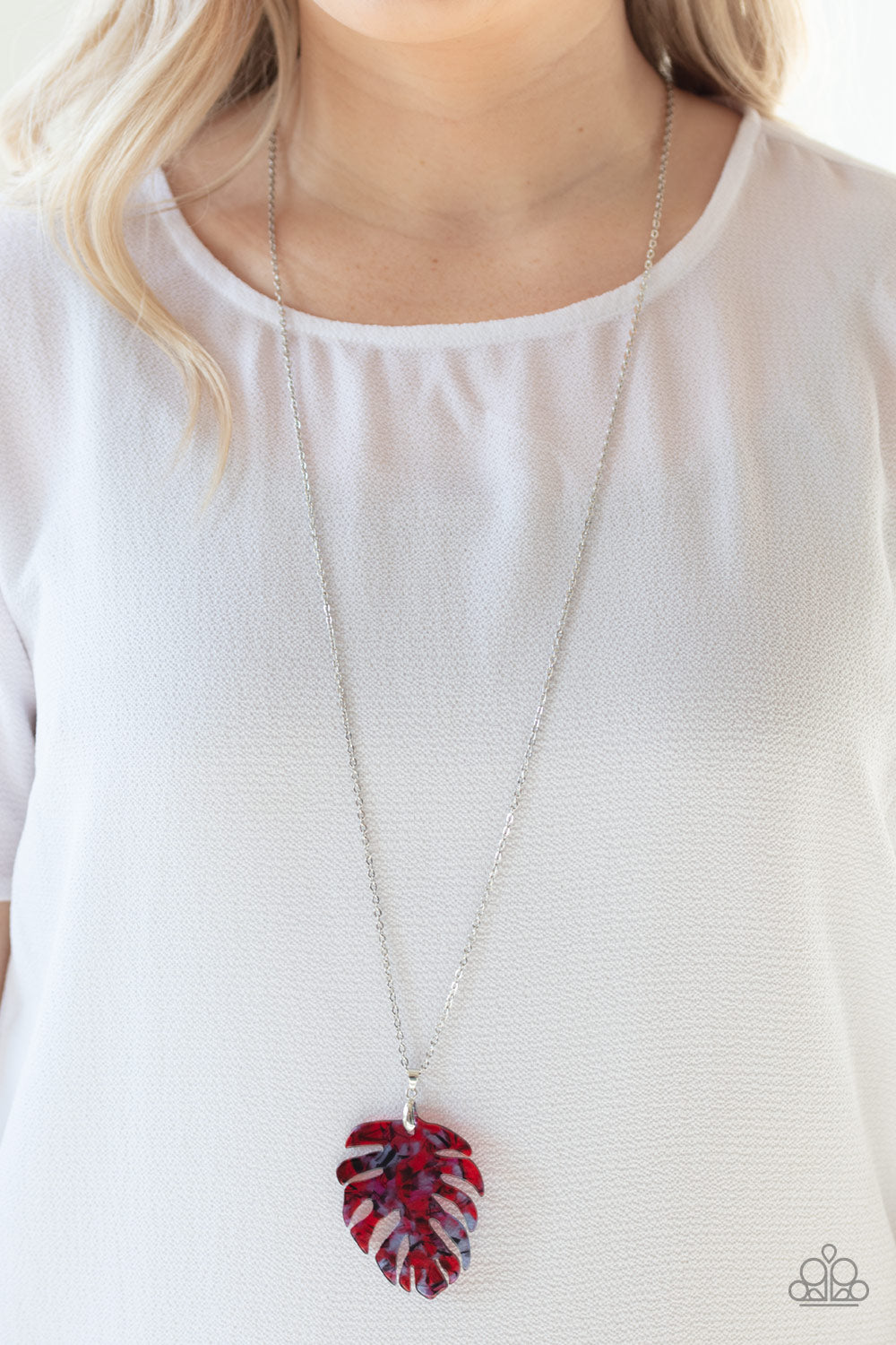 Prismatic Palms Red Necklace