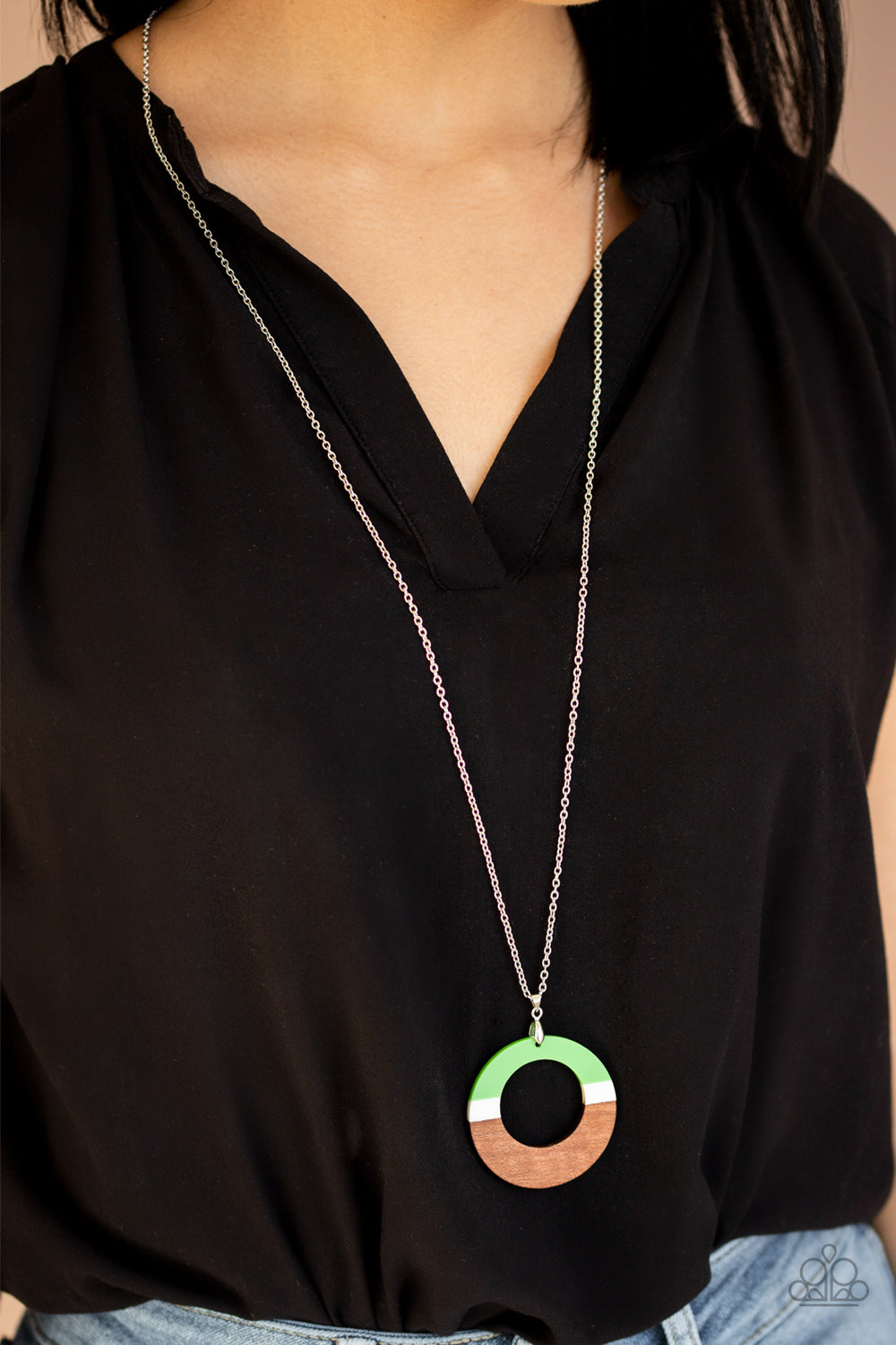 Sail Into The Sunset Green Necklace