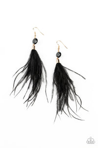 Feathered Flamboyance Earring (Black, Gold, Silver)