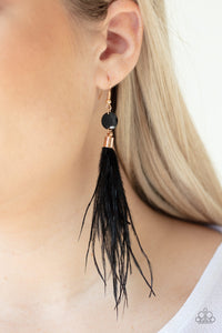 Feathered Flamboyance Earring (Black, Gold, Silver)