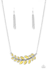 Frosted Foliage Necklace (Green, Yellow)