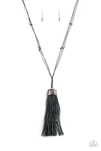 Brush It Off Necklace (Brass, Silver)