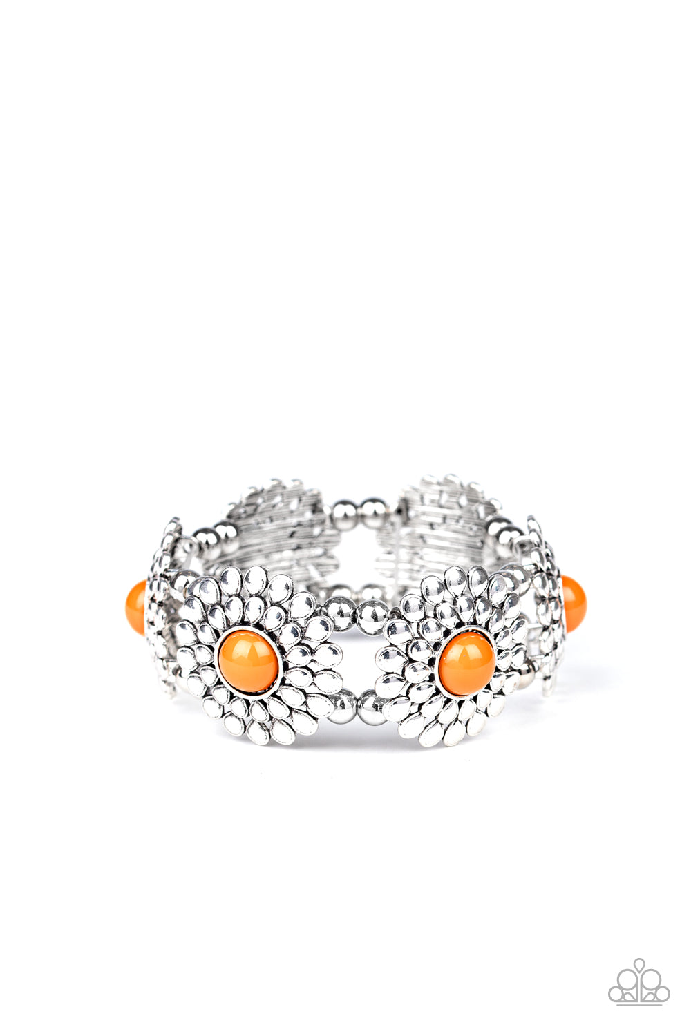 Bountiful Blossoms Orange Bracelet