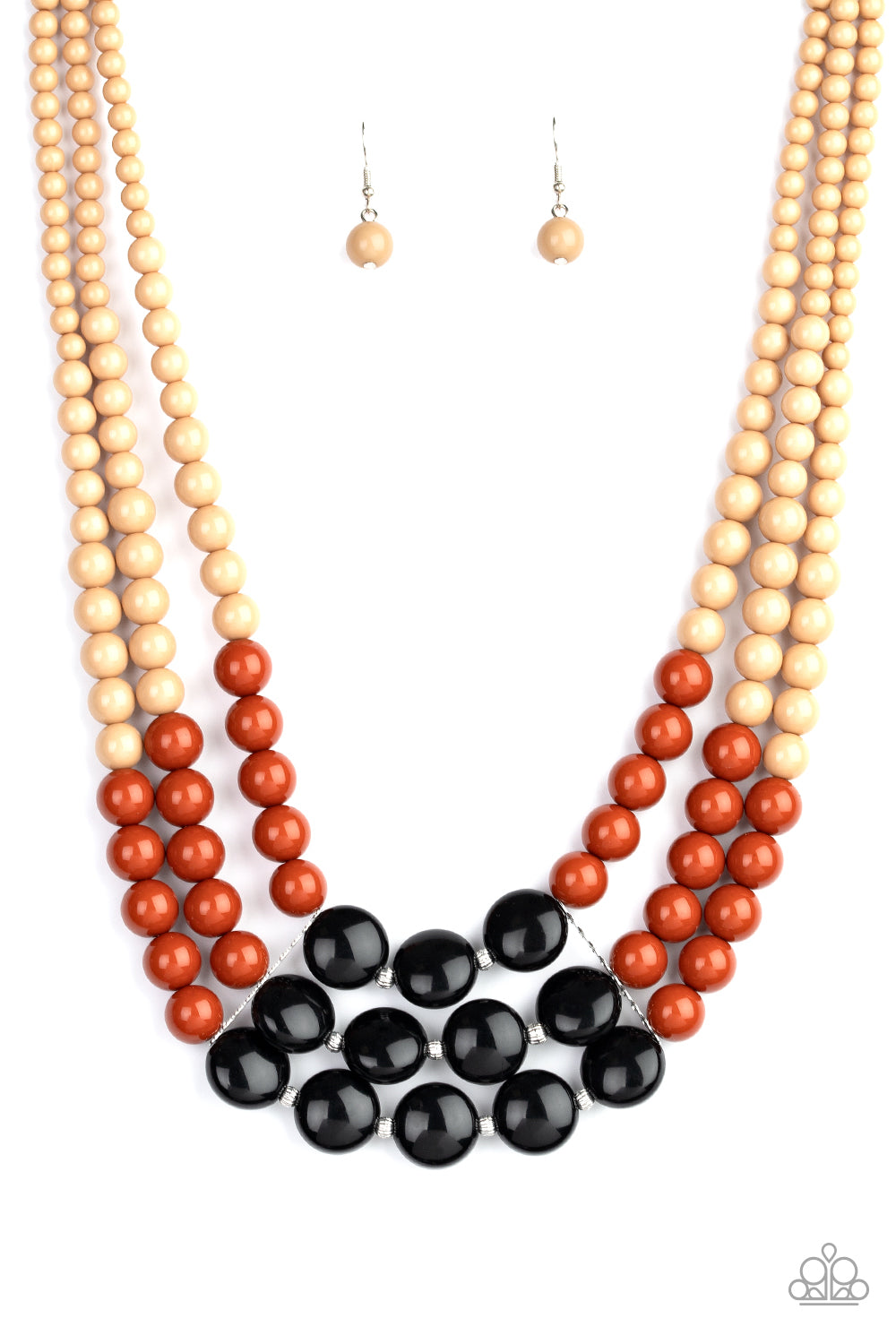Beach Bauble Brown Multi Necklace