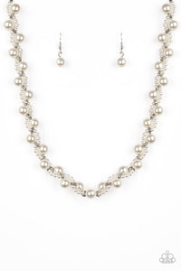 Uptown Opulence White Necklace