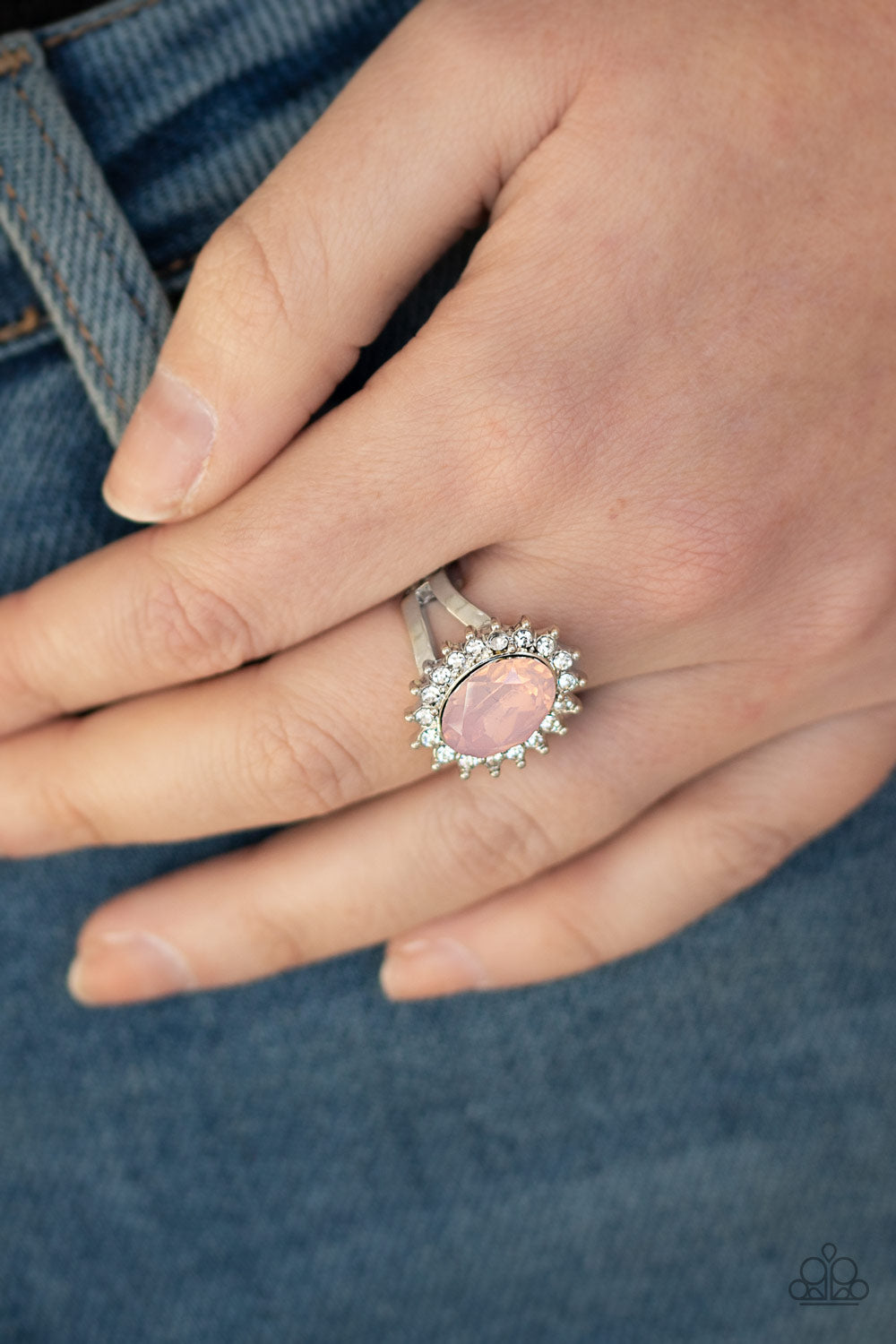 Iridescently Illuminated Pink Ring