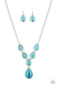 Dewy Decadence Blue Necklace