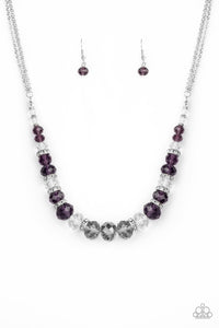 Distracted by Dazzle Purple Necklace