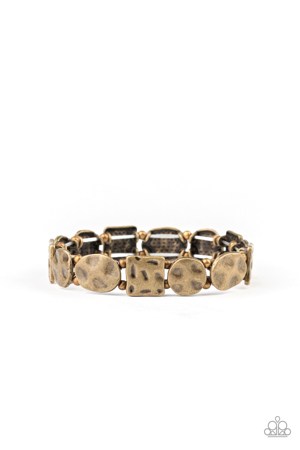 Hammered Harmony Brass Bracelet