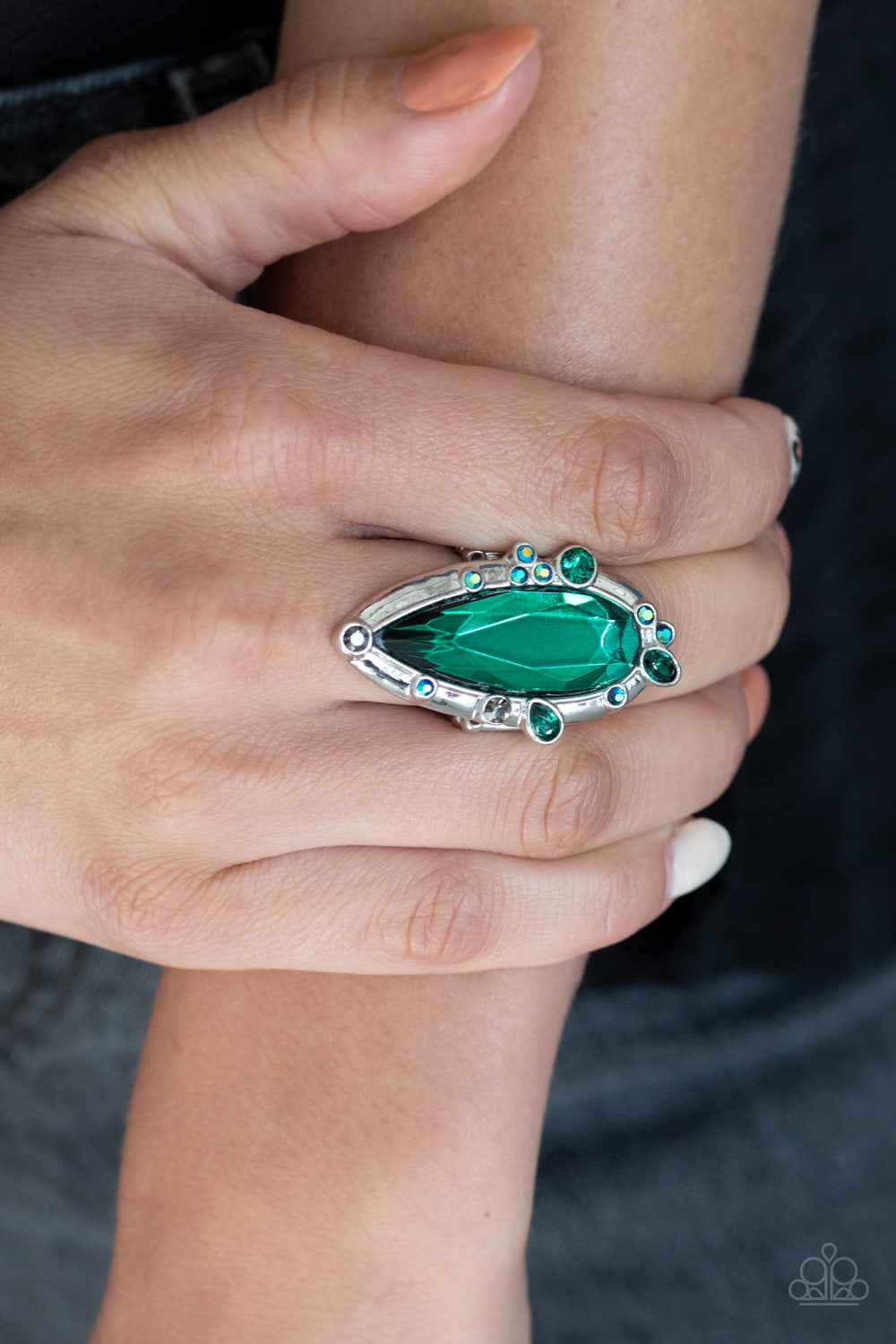 Sparkle Smitten Green Ring