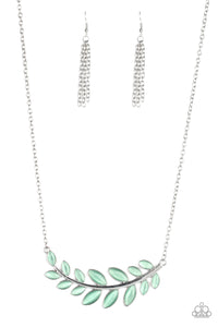 Frosted Foliage Necklace (Green, Yellow)