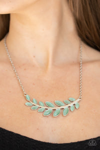 Frosted Foliage Necklace (Green, Yellow)