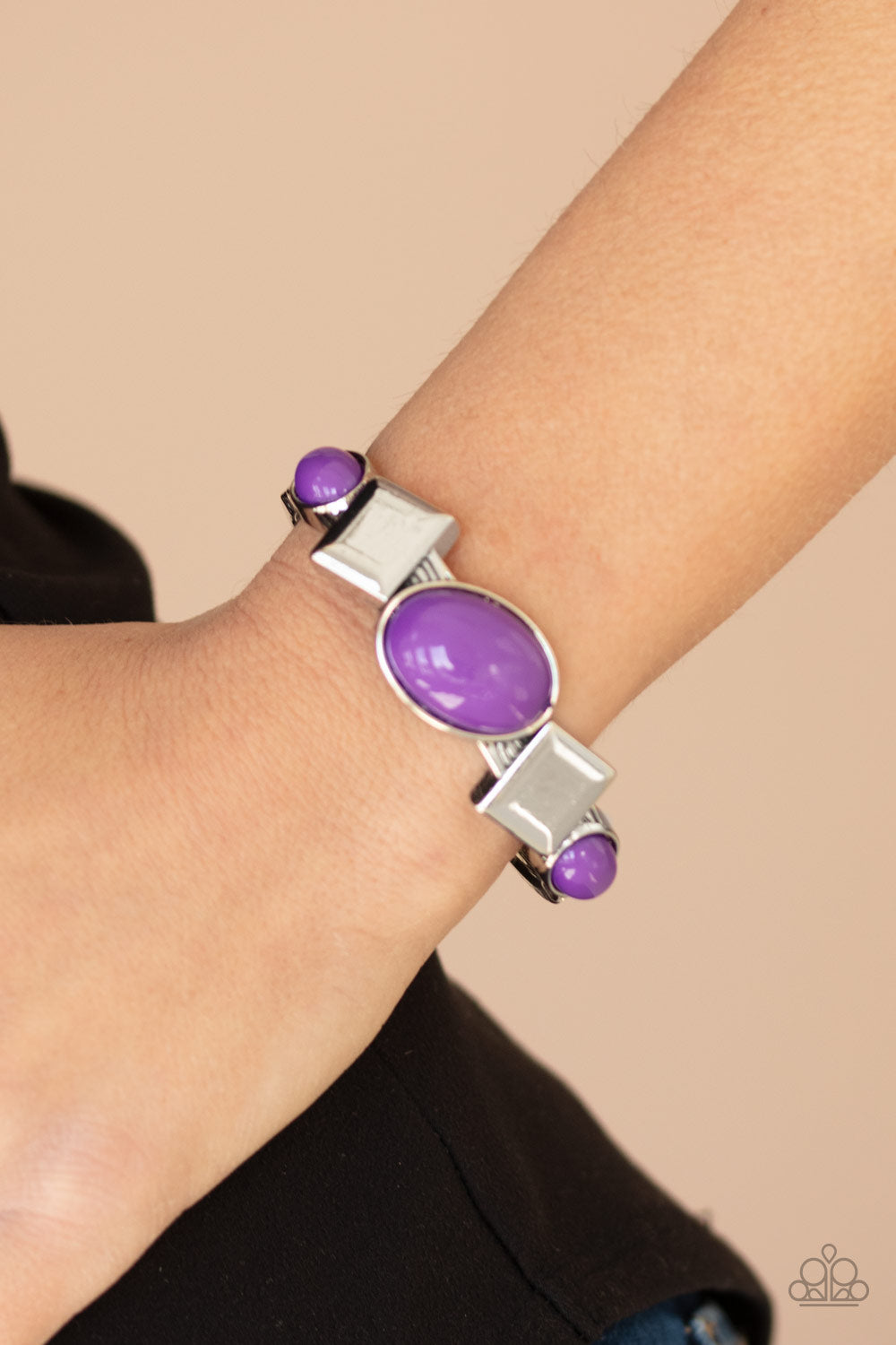 Abstract Appeal Purple Bracelet