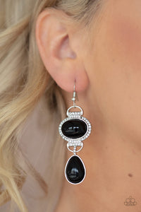 Icy Shimmer Black Earring