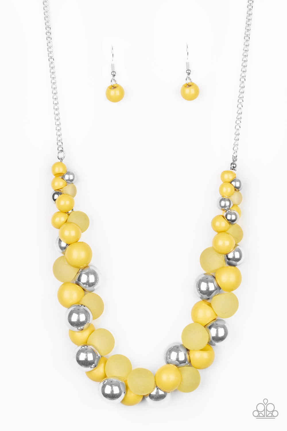 Bubbly Brilliance Yellow Necklace