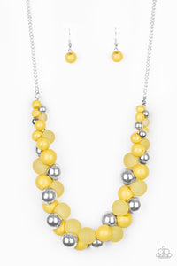 Bubbly Brilliance Yellow Necklace