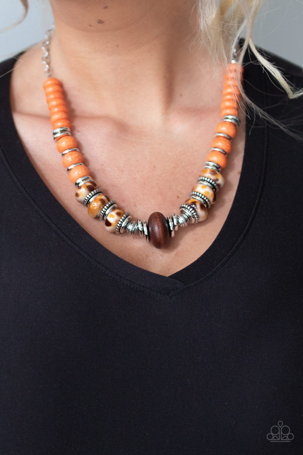 Desert Tranquility Orange Necklace