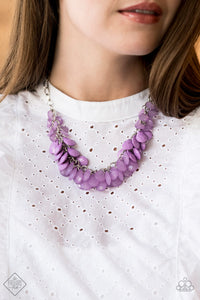 Colorfully Clustered Purple Necklace