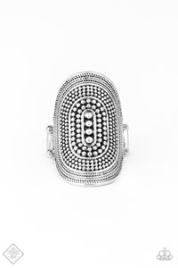 Dotted Decor Silver Ring