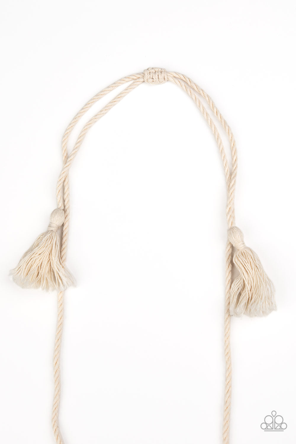 Macrame Mantra White Necklace