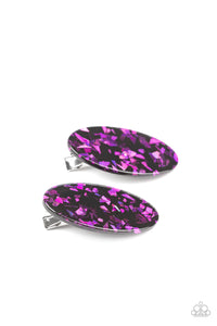 Get OVAL Yourself! Purple Hair Clip