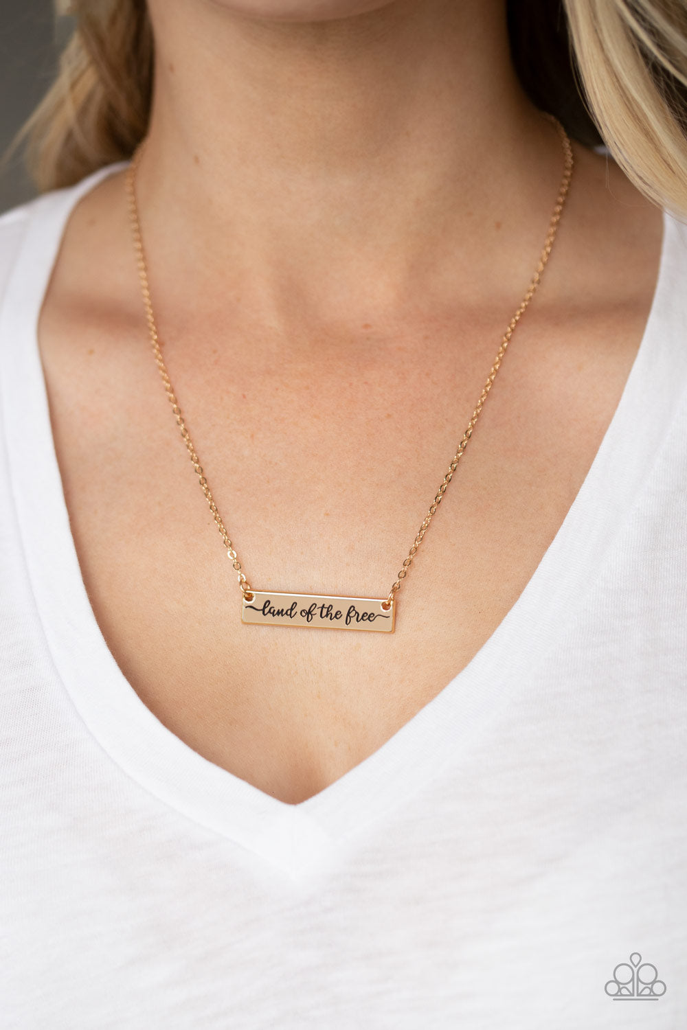 Land Of The Free Necklace (Brass, Gold, Silver)