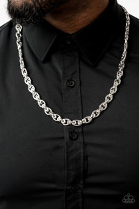 Grit and Gridiron Silver Necklace
