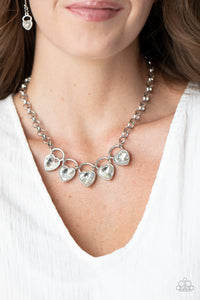 HEART On Your Heels White Necklace