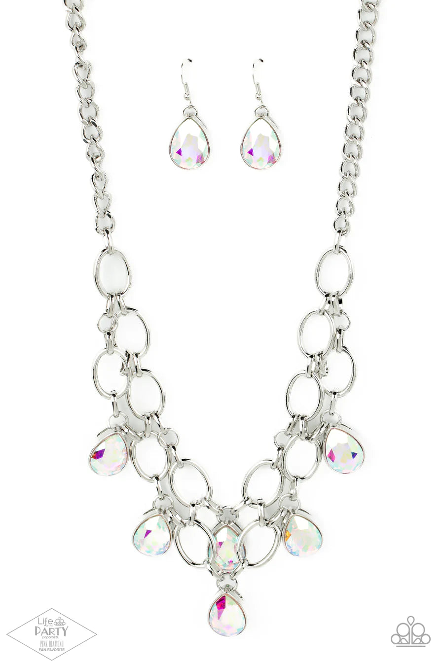 Show-Stopping Shimmer Iridescent Multi Necklace
