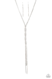 Impressively Icy Necklace (White, Gold)