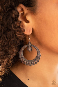 Solar Orbit Copper Earring