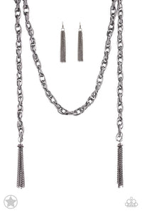Scarfed For Attention Blockbuster Necklace (Black, Gold, Silver)