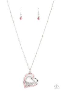 A Mothers Heart Necklace (Blue, Pink)
