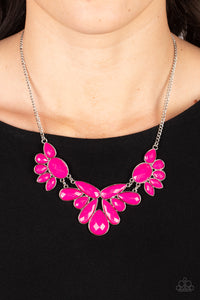 A Passing FAN-cy Necklace (Red, Pink)