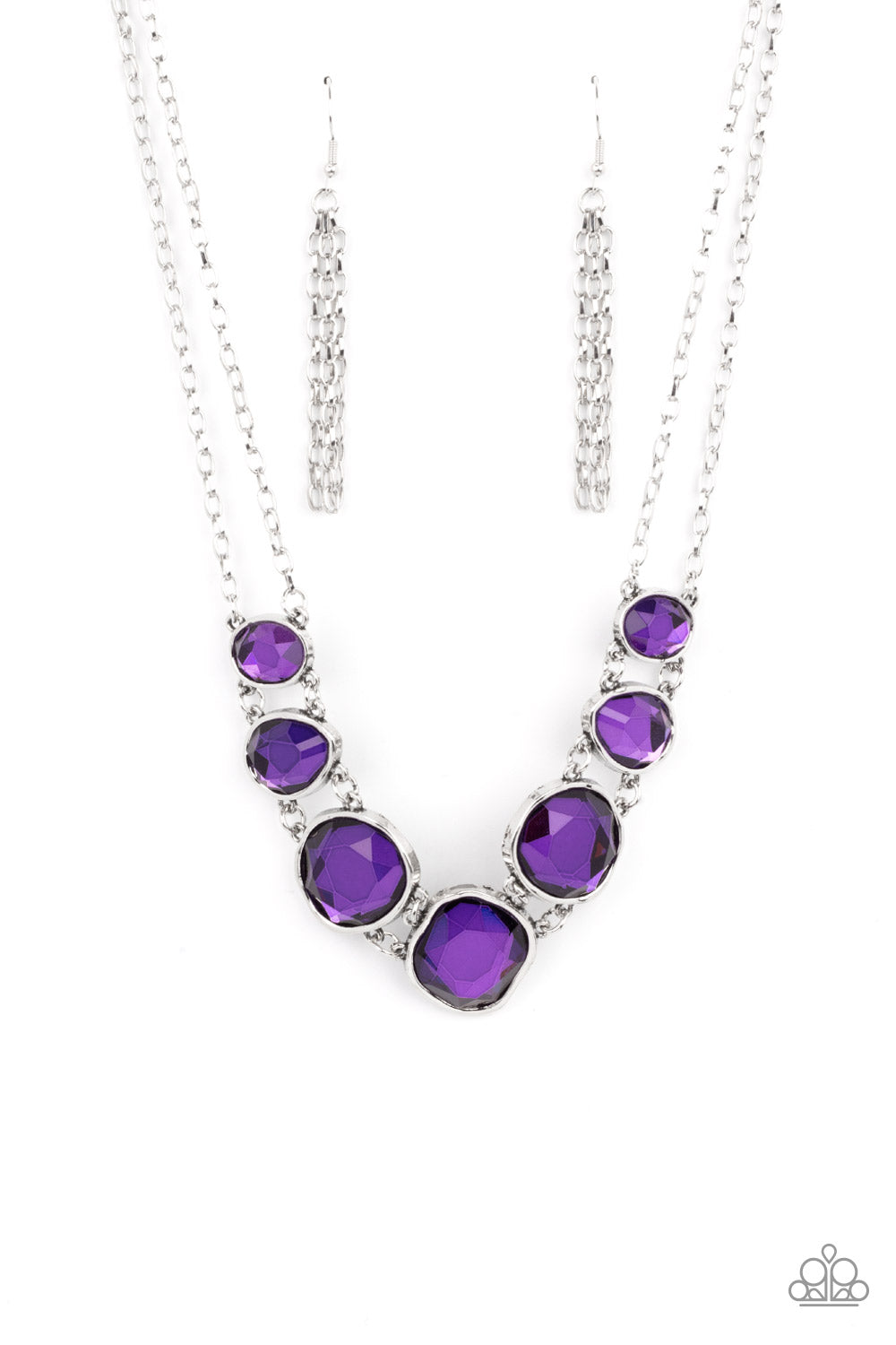 Absolute Admiration Necklace ( Purple, Silver, Green)