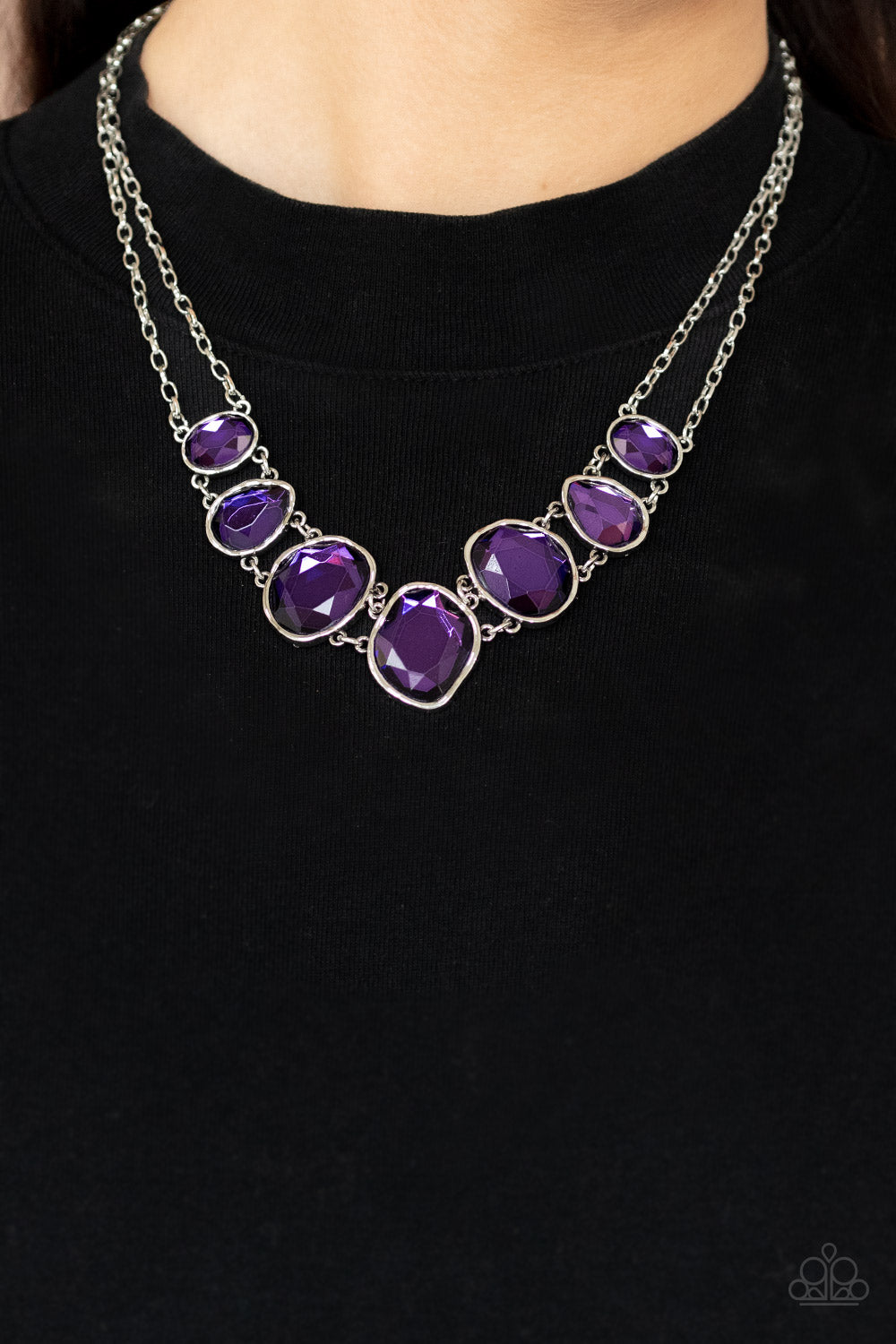 Absolute Admiration Necklace ( Purple, Silver, Green)