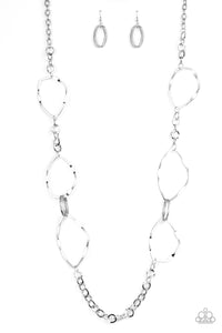 Abstract Artifact Silver Necklace