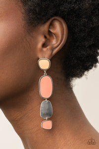 All Out Allure Earring (Green,Orange)