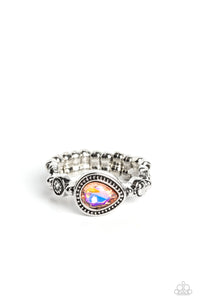 Artistic Artifact Ring (Silver, Orange)