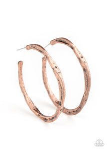 Asymmetrical Attitude Earring (Copper, Silver)