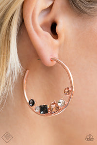 Attractive Allure Earring (Rose Gold, Orange)