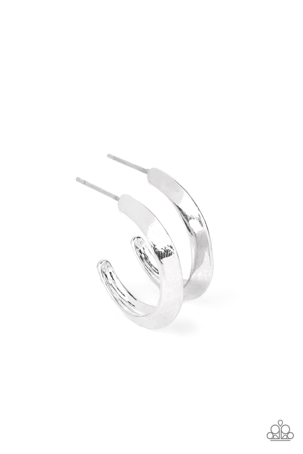 BEVEL Up Silver Earring