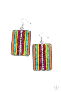 Beadwork Wonder Earring (Black, Multi, Red)