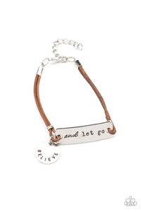 Believe and Let Go Bracelet (Brass, Brown)