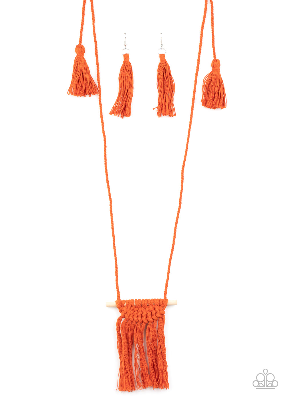 Between You and MACRAME Necklace (Blue, Orange)