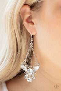Bling Bouquets White Earring