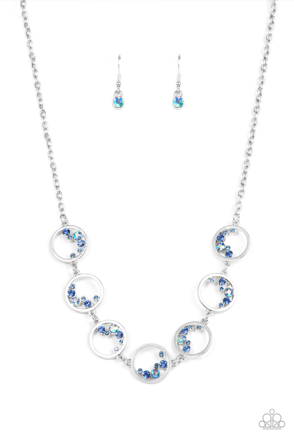 Blissfully Bubbly Necklace (Blue, White, Pink)