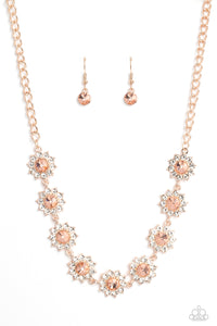 Blooming Brilliance (Multi, Rose Gold) Necklace