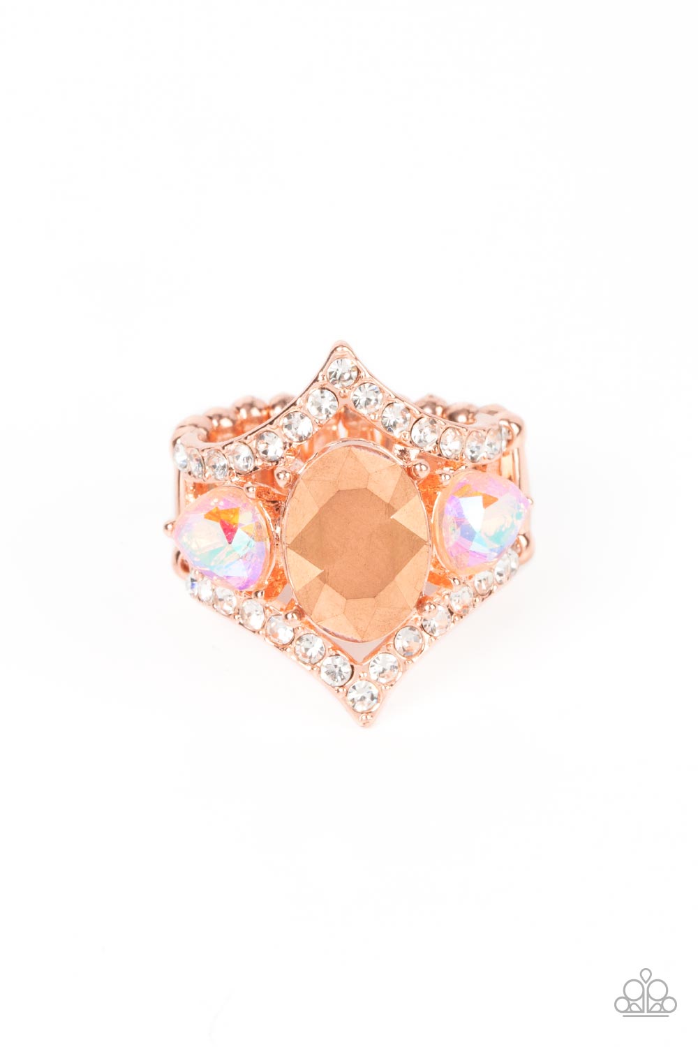 Bow Down to Dazzle Ring (White, Copper)